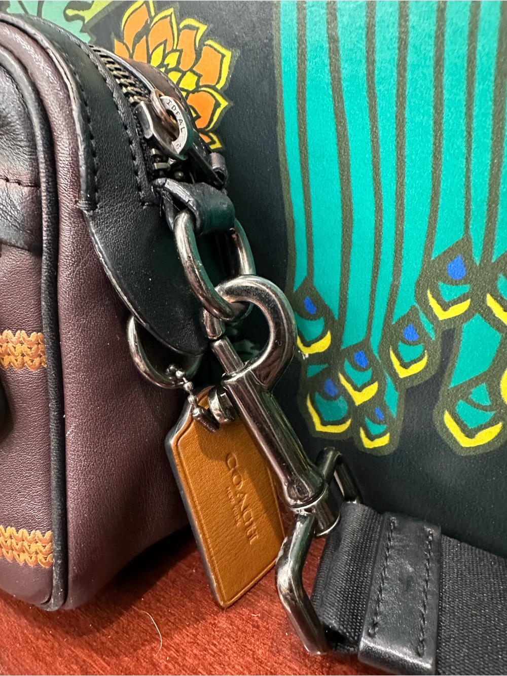 Coach Graham Oxblood Leather Camera Crossbody Bag Embroidered - Picture 10 of 11
